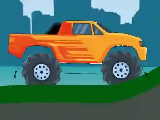 Hra Monster Truck Hill Driving 2D