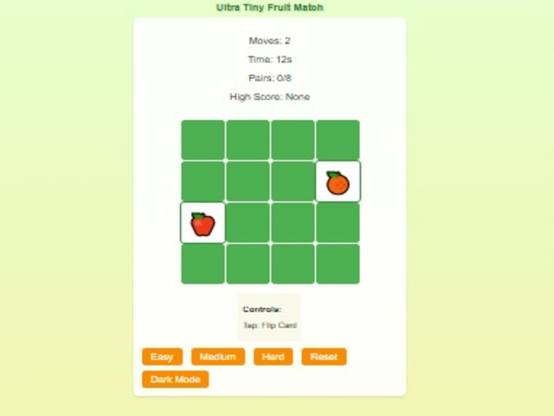Hra Ovoce: Puzzle pro paměť
