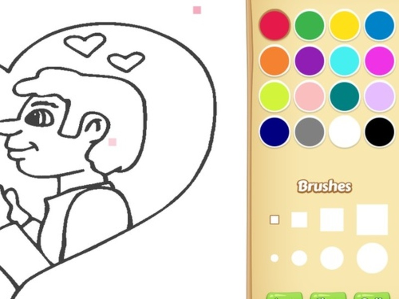 Hra Kniha zbarvení pro děti: Láska