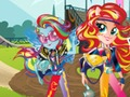 Hra Dívky z Equestrie. Přátelské hry: Motokros 