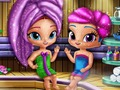 Hra Shimmer and Shine: šumivé giny v sauně 