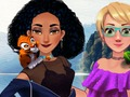 Hra Jasmine a Rapunzel v kempu 