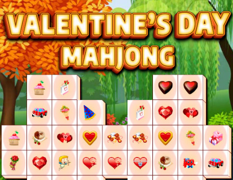 Hra Mahjong na Valentýna 