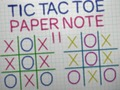 Hra Tic tac toe papírová poznámka ii