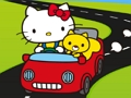 Hra Skládačka Hello Kitty Car 