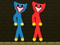 Hra Červený a modrý Stickman Huggy 