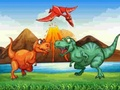 Hra Zápas barevných dinosaurů 3 