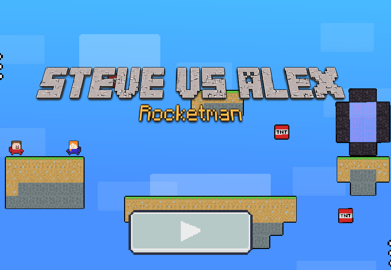 Hra Steve vs Alex Rocketman