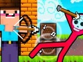 Hra Noob Archer vs Stickman Zombie