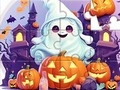 Hra Puzzle: Halloween roztomilý duch 