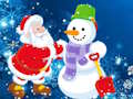 Hra Santa Claus a sněhulák Jigsaw 