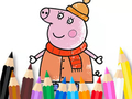 Hra Omalovánky: Maminka Pig Winter 