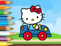 Hra Omalovánky: Hello Kitty Driving Car 