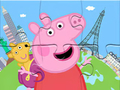 Hra Skládačka: Peppa cestuje kolem 
