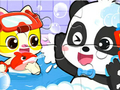 Hra Puzzle: Baby Panda Shower Time 