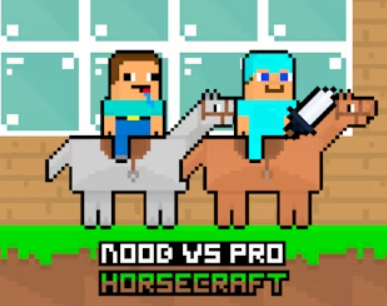 Hra Noob vs Pro Horsecraft