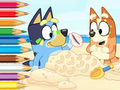 Hra Omalovánky: Bluey Na Pláži 