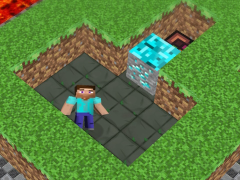 Hra 3D bludiště MineBlocks 