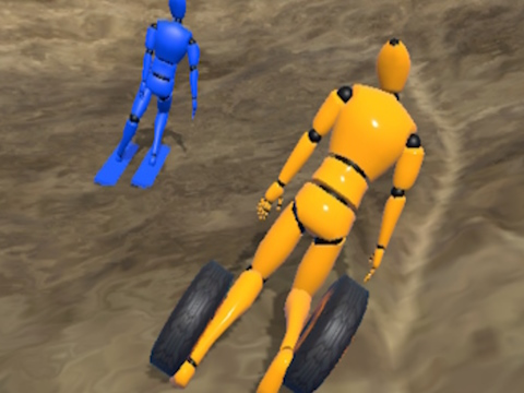 Hra Ragdoll Racing: Extrémní sjezd 