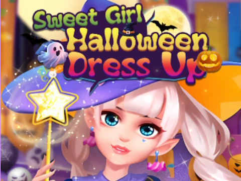 Hra Sladká dívka Halloween zdobit 