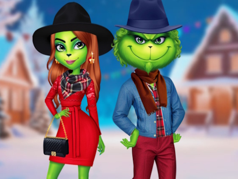 Hra Grinch pár sváteční zdobit 