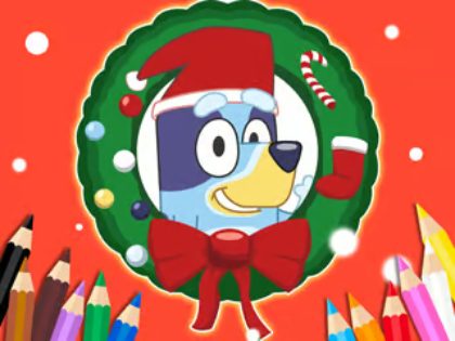Hra Omalovánky: Bluey Santa Claus 