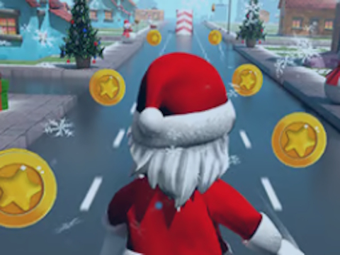 Hra Santa Roblox běží 