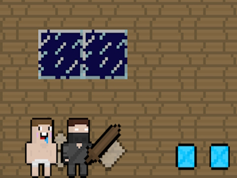 Hra Baby Noob vs Heroman 2 hráč
