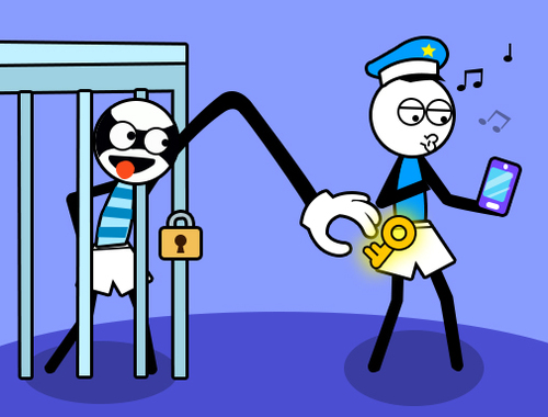 Hra Puzzle Stickman Troll Thief 