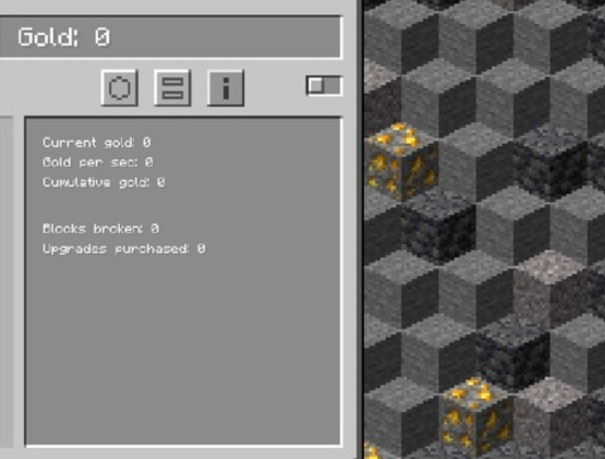Hra Minecraft Gold Clicker