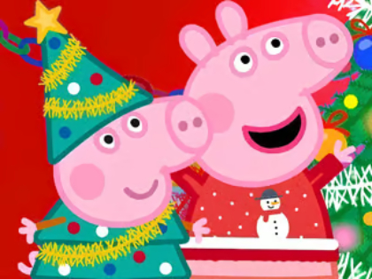 Hra Skládačka: Vánoční příprava prasátka Peppa 