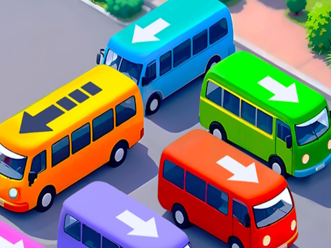 Hra Parkování autobusů venku 