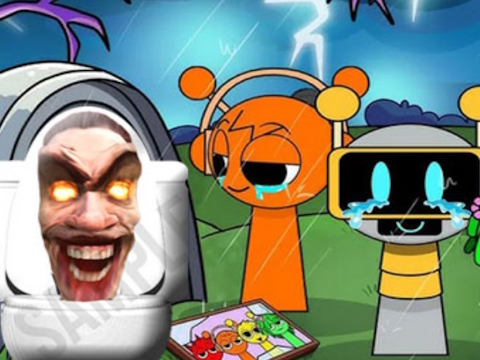 Hra Sprunki Castle Panic Skibidi WC 