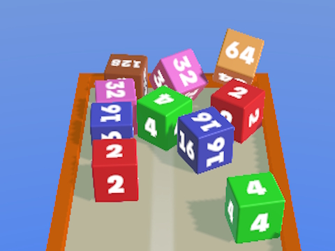 Hra Sloučit kostky 2048 3D 