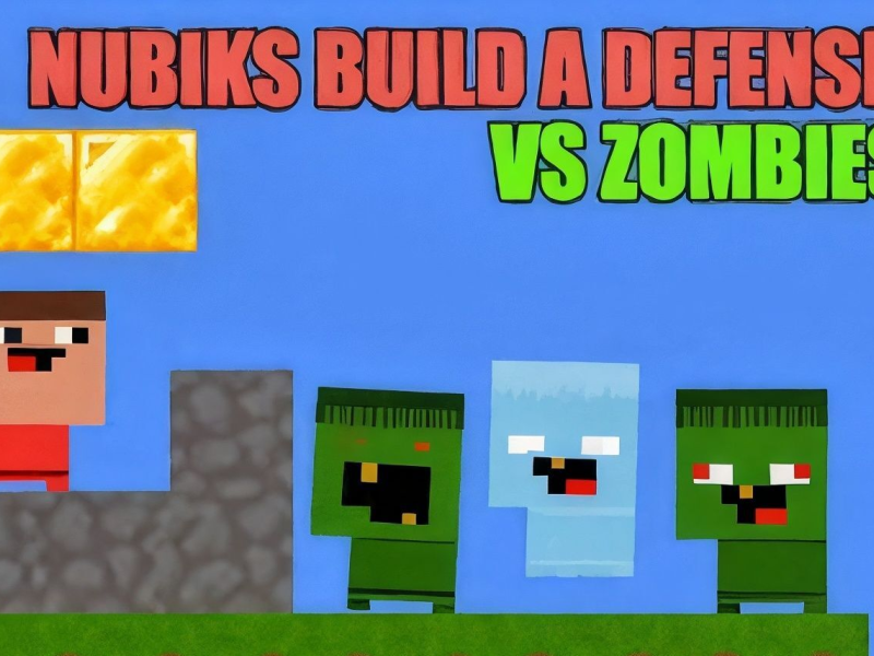 Hra Nubiks staví obranu vs zombie