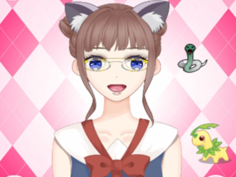 Hra Roztomilé anime dívka zdobit 
