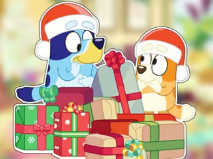 Hra Puzzle: Bluey Christmas Unboxing 