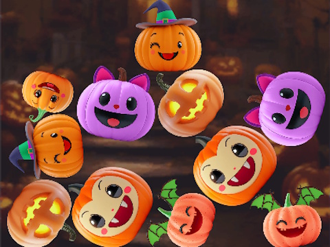 Hra Merge Connect Pumpkins: Halloween!