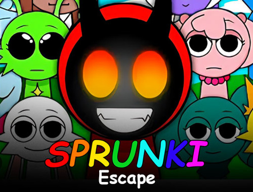Hra Sprunki 3D útěk 