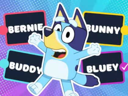 Hra Kvíz pro děti: Bluey Super Fan Quiz 