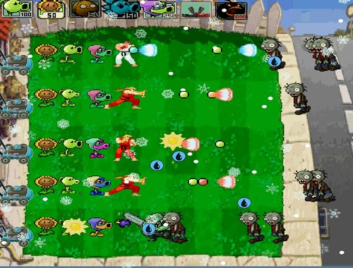 Hra Street Fighter vs Zombies