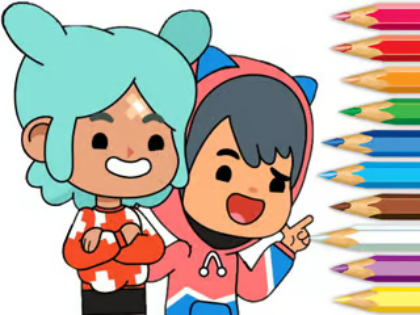 Hra Omalovánky: Toca Boca Friends 