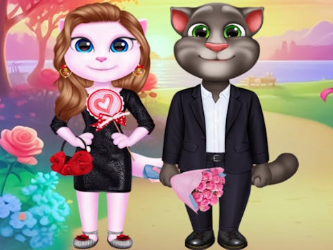 Hra Kitty pár krásný Valentýn 