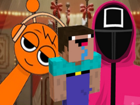 Hra NextBots on Minecraft Squid Game Sprunki