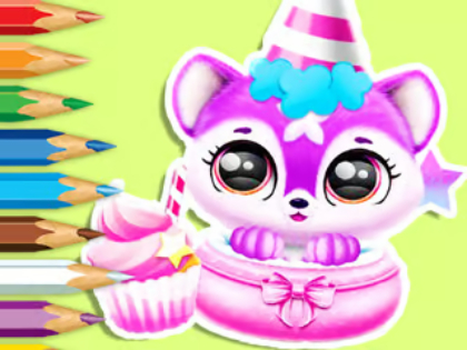 Hra Omalovánky: Narozeniny Baby Fluff 