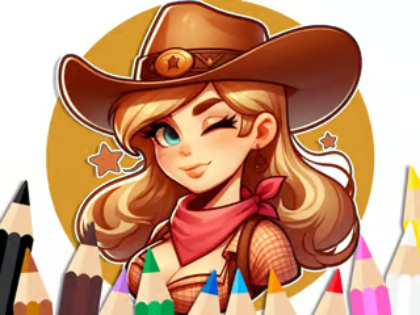 Hra Omalovánky: Cowgirl 