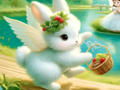 Hra Skládačka skládačky: Angel Bunny 