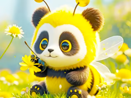 Hra Skládačka skládačky: Panda Bee 