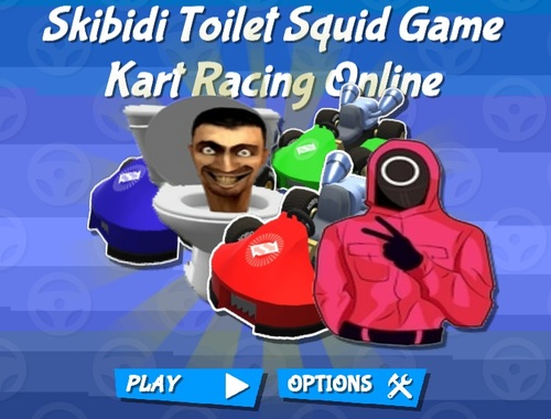 Hra Skibidi toaleta Squid Game Kart Racing Online 
