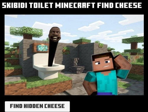 Hra Skibidi toaleta Minecraft Najděte sýr 